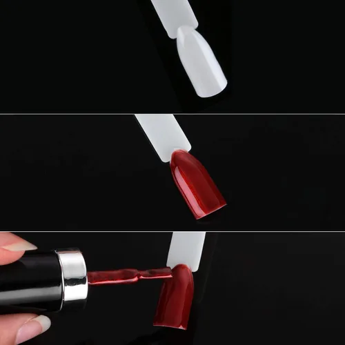 Vista 6 de 200 unidades de palos de muestra de uñas naturales para arte de uñas, consejos de práctica de esmalte en forma de abanico, muestras de uñas