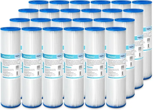 Vista 20 de Membrane Solutions Filtro de agua de sedimentos de poliéster plisado de 5 micrones, cartucho de repuesto de 10 x 2.5 pulgadas, prefiltro universal