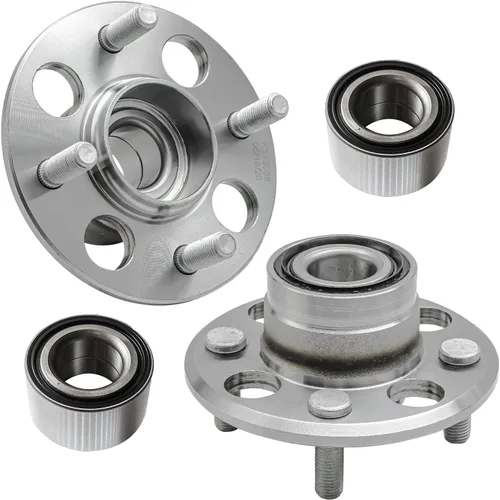 Vista 310 de Detroit Axle - Kit de 4 piezas de manguetas de dirección para Honda Civic 2006-2011, 2 manguetas de dirección delanteras y bujes de ruedas