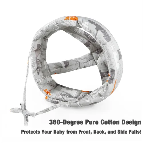 Vista 4 de PandaEar Casco de bebé para gatear y caminar, protector de cabeza de bebé, cascos para bebés de 6 a 12 meses, cojín de protección para la cabeza
