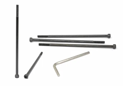 Vista 60 de iexcell Juego de 50 tornillos M4 x 20/25/30/35/40 de acero de aleación de grado 12.9, acabado de óxido negro