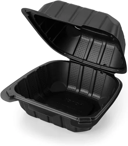 Vista 5 de KARAT EARTH Clamshell - Recipientes de alimentos para llevar [6 x 6 pulgadas - 400 quilates] para llevar, aptos para microondas, congelador