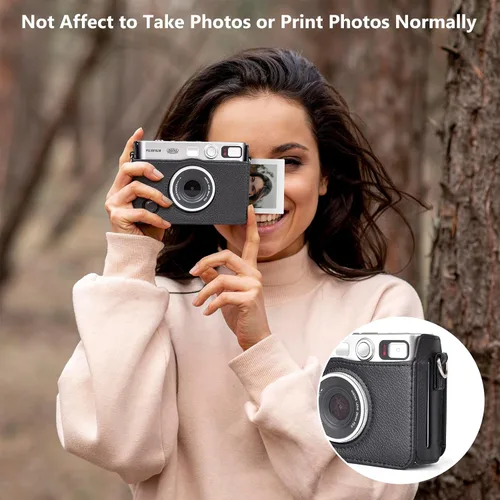 Vista 5 de MUZIRI KINOKOO Instax Mini EVO Case with Adjustable Shoulder Strap-Black Negro