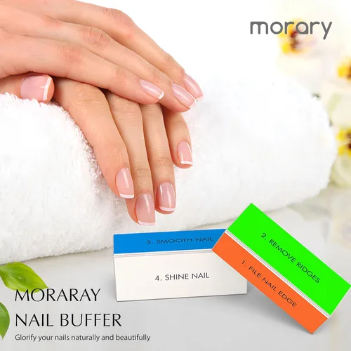 Vista 5 de Bloque de pulido de uñas de 4 vías para uñas naturales y acrílicas, pulidor de bloque de pulido más suave, tampón de lima de uñas, grano