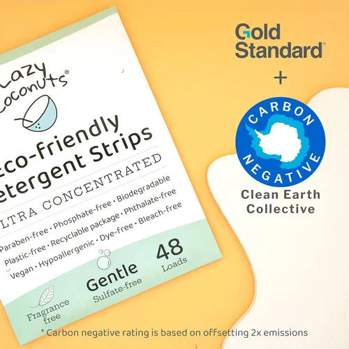 Vista 9 de Lazy Coconuts - Hojas de detergente para ropa, 48 cargas, sin sulfato