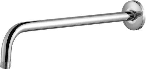 Vista 24 de OFFO Brazo de ducha con pestaña, de 6 pulgadas en oro brillante, montaje en pared, reemplazo, brazo angular de cabezal de ducha montado en la pared