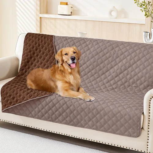 Vista 78 de Smiry Funda impermeable para cama de mascota, suave y lavable, para cama, sofá, reversible, perros pequeños, medianos, grandes, gatos, diseño