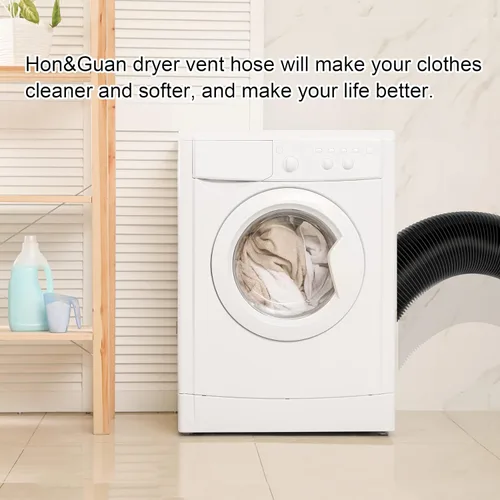 Vista 7 de Hon&Guan Conducto flexible aislado de papel de aluminio de 4 pulgadas x 8 pies, manguera de ventilación de secadora para sistemas de ventilación