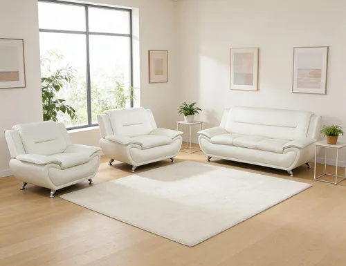 Vista 11 de Sofá seccional de cuero negro, juego de muebles de sala de estar, juego de 2 piezas de sofá moderno para sala de estar, apartamento, oficina, negro#1