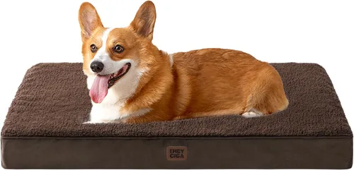 Vista 82 de EHEYCIGA Camas ortopédicas para perros grandes con funda extraíble lavable para jaula, camello, 35 x 23 pulgadas