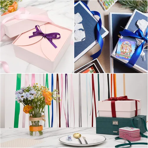 Vista 3 de 1-1/2"x50 Yards Apple Green Double Faced Satin Ribbon,Solid Color High Density Fabric Ribbon Rolls,Great for Gift Wrapping,Sewing,Crafts,DIY Bows