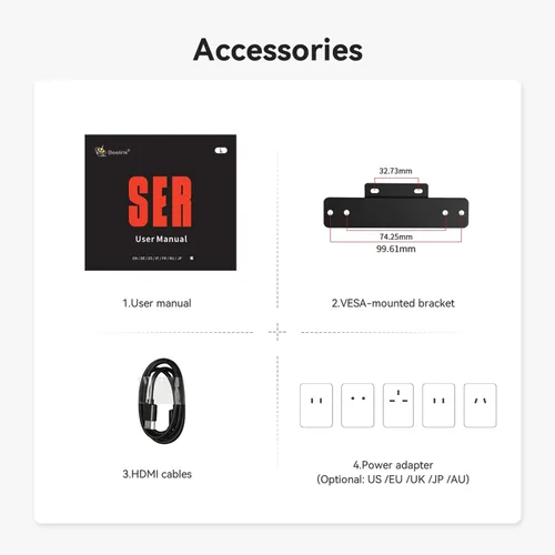 Vista 9 de Beelink Mini PC SER5 MAX, AMD Ryzen 7 7735HS (8C/16T, hasta 4.75 GHz), 24 GB LPDDR5 500 GB PCIe4.0 SSD, Wins 11 Pro Mini computadora soporta 4K