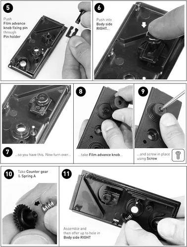 Vista 5 de DEVMO Compatible con DIY Lightnes Classic Retro Holga Lomo Recesky TLR Cámara 1.378 in Film Twin Lens Reflex Kit