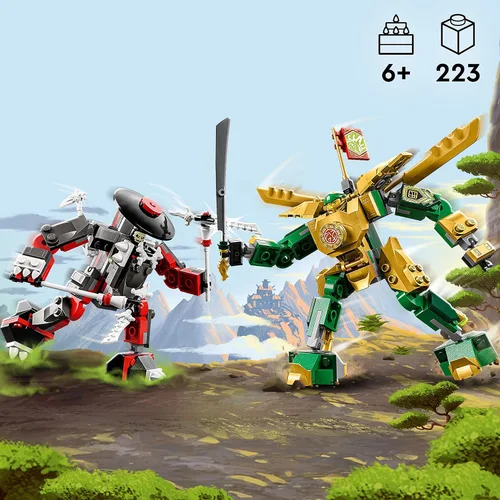 Vista 2 de Lego NINJAGO Lloyd's Mech Battle EVO - Juego de construcción 71781, con 2 figuras de acción, 2 figuras de acción ninja para construir, juguete Ninja