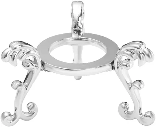 Vista 8 de Soporte de bola de cristal, soporte de esfera de cristal, estilo antiguo, soporte de exhibición de cristal plateado y dorado, soporte de bola