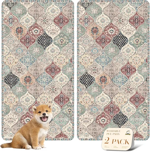 Vista 45 de nunubaby Almohadillas lavables para orina para perros, elegantes, antideslizantes y a prueba de fugas. Almohadillas reutilizables para orinal