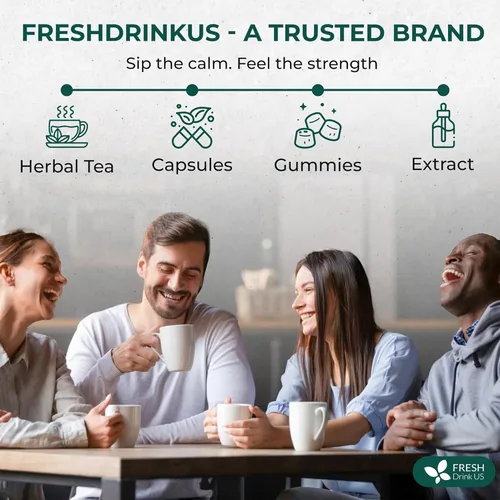 Vista 573 de FreshDrinkUS, 135 bolsas de té de jengibre y cúrcuma premium, ingredientes 100% naturales, mezcla hecha a mano de té de hierbas de cúrcuma