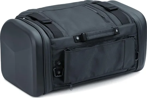 Vista 5 de Kuryakyn 5221 XKursion XS Steward - Maleta de viaje para motocicleta, resistente a la intemperie, con correas de barra Sissy, color negro
