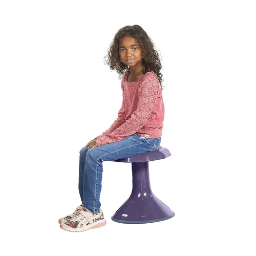 Vista 10 de ECR4Kids ACE Active Core Engagement Taburete Tambaleante, Altura del Asiento de 15 Pulgadas, Asientos Flexibles, Berenjena