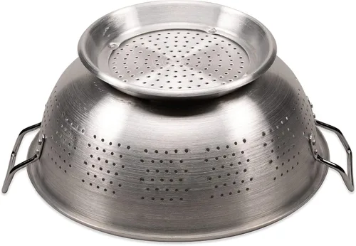 Vista 2 de Carlisle FoodService Products 60280 Dura-Ware - Colador comercial de peso estándar, 16 cuartos de galón, color plateado