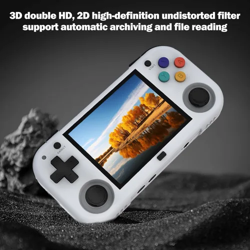Vista 3 de XU Mini M Retro Handheld Game Consoles, 2.8 inch IPS Screen, Built-in 64G TF Card, with 2600 mAh Battery Life 6 Hours with Case Gray
