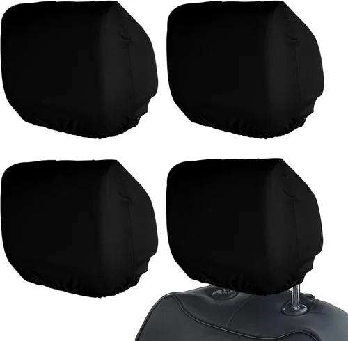 Vista 6 de gunhunt Paquete de 2 fundas para reposacabezas de automóvil, fundas universales antisucias, protector suave para reposacabezas de automóvil
