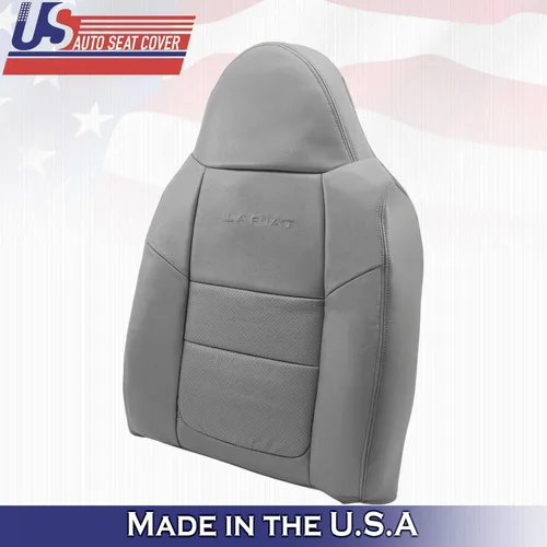 Vista 5 de US Auto Seat Cover 2001 para Ford F450 F550 Lariat Driver Top & Bottom Perforado Cuero Cubre Gris