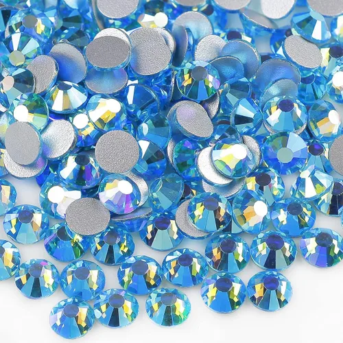 Vista 17 de yantuo Crystal Bedazzler - Kit de diamantes de imitación de cristal transparente con parte trasera plana, tamaños mixtos SS6-SS30 con herramientas