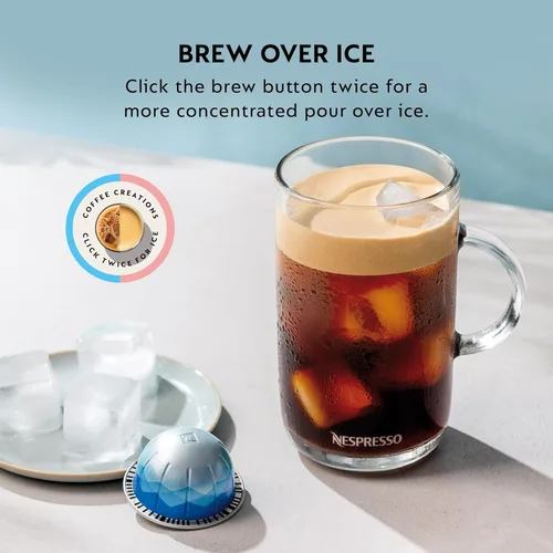 Vista 8 de Nespresso Vertuo Next - Cafetera prémium para café y espresso de Breville con espumador de leche Aeroccino