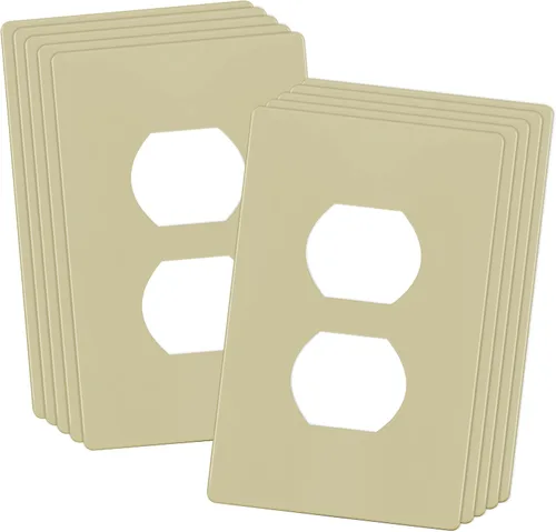 Vista 76 de ENERLITES Placa de pared dúplex para tomacorriente para receptáculos, cubierta de toma de corriente eléctrica jumbo, acabado brillante, de gran