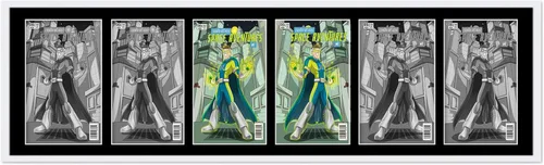 Vista 83 de Marco de cómic negro mate Para cómics publicados entre 1971 y 1985 (marco de madera maciza de cómic de la edad dorada), hecho para exhibir 1 cómic