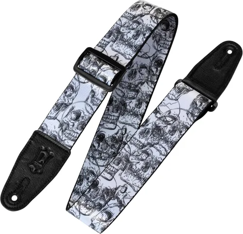 Vista 12 de Levy's Leathers - Correa para guitarra de poliéster de 2 pulgadas de ancho con extremos de cuero genuino; motivo de peces koi (MPD2-016)