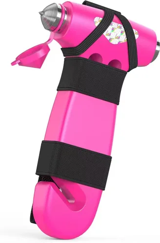 Vista 8 de 2 piezas para romper ventanas de automóvil, rompecristales, cortador de cinturón de seguridad, martillo de seguridad 2 en 1 para automóvil