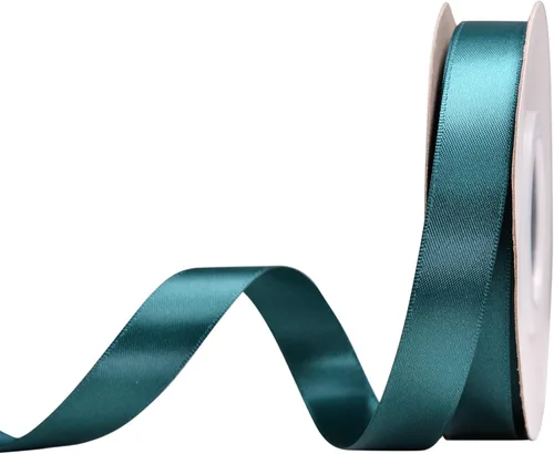 Vista 99 de YAMA Cinta de satén de doble cara, 1 1/2 pulgadas, 25 yardas para envolver regalos, color negro