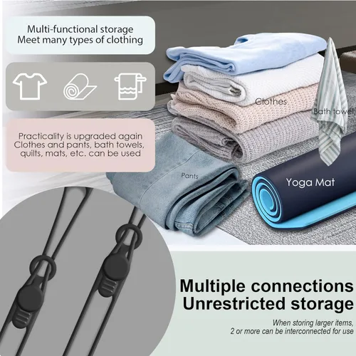Vista 5 de Nearockle Sujetacables de Silicona Organizador de Cables para Gestión de Cables, 16 Piezas de 4.2" y 7.1" Organizador de Cables Reutilizable Negro