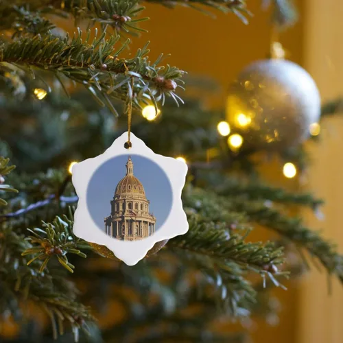 Vista 7 de 3dRose Capitol Building, Denver, Colorado, Use-Us06 Wbi0213-Walter Biblike Adorno de copo de nieve