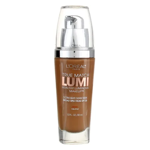 Vista 3 de L'Oreal Paris True Match Lumi - Maquillaje luminoso saludable, bronceado clásico/capuchino [N7-8], 1 onza (paquete de 2)