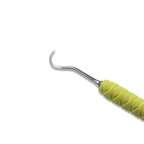 Vista 4 de Osung Dental, raspador dental de hoz, raspador dental universal con mango de plástico, removedor de placa para dientes, removedor de placa dura
