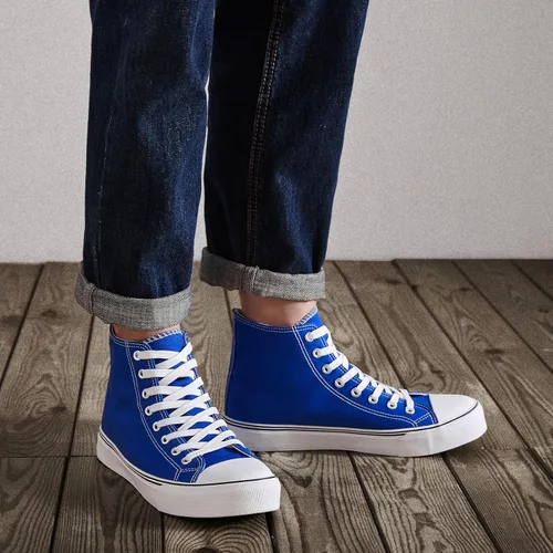 Vista 6 de ZGR Tenis de lona para hombre, con cordones, clásicos, casuales, para caminar