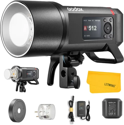 GODOX AD600 Pro II AD600Pro II - Estroboscópico flash para exteriores, 2.4G TTL Studio Flash HSS 1/8000s, luz de modelado bicolor de 40 W, batería