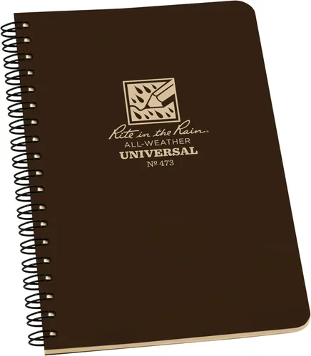 Vista 16 de Rite in the Rain Cuaderno resistente a la intemperie con espiral lateral, 4.625 x 7 pulgadas, cubierta negra, patrón universal (No. 773)