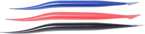 Vista 8 de FOSHIO Jalador de micro goma flexible para envoltura de coche, curvas ranuradas, herramienta de tintado 3 en 1 con diferente dureza para instalar