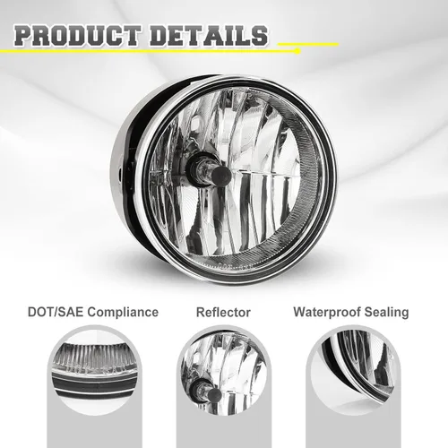 Vista 4 de AUTOWIKI Luces antiniebla aptas para Ford Expedition 2007-2014/Ford Ranger 2008-2011 (no compatible con el paquete STX), 2 piezas de repuesto