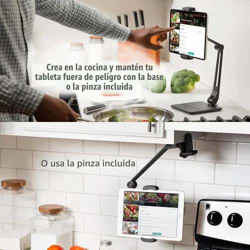 Vista 6 de Twelve South HoverBar Duo Soporte para iPad (2.ª generación) - Soporte ajustable para tablet de escritorio con base pesada y fijación de abrazadera