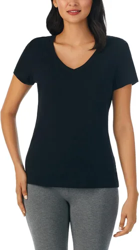 Nautica Ropa de dormir de algodón de punto con cuello en V para mujer, camiseta de pijama (talla regular y grande)