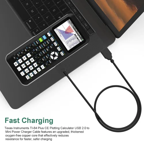 Vista 5 de Cargador TI-84 Plus CE compatible con calculadoras Texas Instruments TI 89 Titanium, TI Nspire CX II CAS, TI84 Plus CE Color C Silver Calculadoras