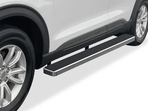 Vista 13 de APS Estribos 5 pulgadas de acero inoxidable mate compatibles con Ford Explorer 2020-2026 Sport Utility 4 puertas