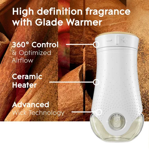 Vista 6 de Glade PlugIns - Repuestos de ambientador, aceites esenciales perfumados para el hogar y el baño, aroma Apple Cinnamon, 3.35onzas líquidas, 5unidades