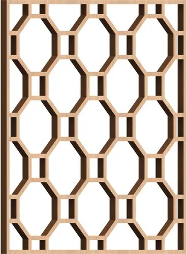 Vista 23 de Pontiac Decorative Fretwork Wood Wall Panels, Extra Small, 7 3/8" W x 7 3/8" H x 1/4" T, Alder