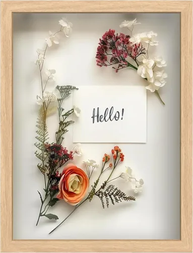 Vista 14 de FrameWorks Marco de Caja de Sombra de Madera Negra de 8" x 8" – Vitrina con Parte Trasera de Fieltro Suave, Caja de Memoria con Vidrio Templado